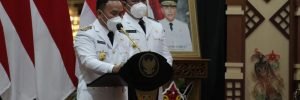 GUBERNUR DAN WAGUB SAAT SAMBUTAN PERTAMA