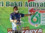 Pemkab Barsel SAMBUTAN: Bupati Barito Selatan H Eddy Raya Samsuri ST saat memberikan sambutan pada HUT Adhyaksa, baru-baru ini. (FOTO: KOMINFO UNTUK KALTENG POS)