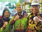 KALTENG EXPO: Bupati Katingan, Saiful didampingi istri, bersama Wakil Gubernur Kalteng, H Edy Pratowo ketika sama-sama hadir di acara pembukaan Kalteng Expo tahun 2025 yang juga bagian dari rangkaian kegiatan FBIM.