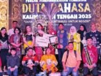 BARITO SELATAN RAIH PRESTASI: Putra dan Putri Barsel kembali torehkan prestasi membanggakan, setelah berhasil keluar sebahai terbaik II dan III dalam pemilihan Duta Bahasa tingkat Provinsi Kalteng tahun 2025, pekan lalu.