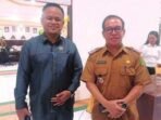KOORDINASI: Sekda Bartim, Misnohartaku (kanan) usai menggelar rapat bersama Ketua DPRD, Nursulistyo di Gedung DPRD Bartim, Senin (23/6).