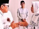 DPRD BATARA SILATURAHMI: Ketua DPRD Barito Utara Hj Mery Rukaini silaturahmi ke rumah jabatan bupati di momen hari raya Idul Adha, Jumat (6/6).