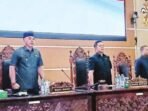 PARIPURNA: DPRD Kabupaten Kapuas menggelar rapat paripurna. Kegiatan yang digelar di ruang Paripurna, Selasa (10/6) dipimpin Wakil Ketua I DPRD Kapuas Yohanes didampingi Wakil Ketua II Berinto.