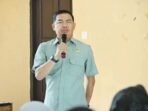 DPRD Kota Palangka MENERANGKAN : Anggota Komisi III DPRD Kota Palangka Raya, Arif saat menjadi narasumber dalam kegiatan sosialisasi rawan bencana yang digelar Badan Penanggulangan Bencana Daerah (BPBD) Kota Palangka Raya, Sabtu (14/6).