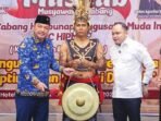 PEMBUKAAN: Wakil Bupati Kapuas Dodo ketika membuka Muscab HIPMI Kabupaten Kapuas dan Pulang Pisau di Kuala Kapuas, Selasa (17/6).