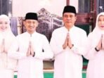 PALANGKA RAYA SALAT IED: Wali Kota dan Wakil Wali Kota Palangka Raya melaksanakan Salat Iduladha 1446H, di Masjid Agung Kubah Kecubung, Jumat (6/6).