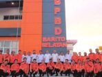 BARITO SELATAN TINJAU SARANA: Kesiapan anggota BPBD Barsel dalam penanggulangan bencana, Rabu (2/7).