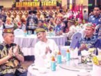 PALANGKA RAYA HADIRI: Wali Kota Palangka Raya, Fairid Naparin hadir pada acara pisah sambut Kajati Kalteng, di Aula Jayang Tingang Kantor Gubernur Provinsi Kalteng, Jumat malam (18/7).