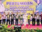 PALANGKA RAYA MENGHADIRI: Wali Kota Palangka Raya, Fairid Naparin diwakili Wakil Wali Kota Palangka Raya, Achmad Zaini membuka Pertemuan Kader Posyandu Se-Kota Palangka Raya, di Bahalap Hotel, Kamis (24/).