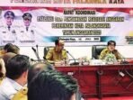 PALANGKA RAYA RAPAT: Wali Kota Palangka Raya, Fairid Naparin melalui Plt Asisten Pemerintahan dan Kesejahteraan Rakyat Setda Kota Palangka Raya, Gloriana Aden memimpin Rakor evaluasi dan pengawasan realisasi anggaran Pemerintah Kota Palangka Raya, di ruang Peteng Karuhei I, Selasa (15/7).