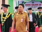 BARITO SELATAN HADIR: Asisten Setda Barsel, Yoga P Utomo saat menghadiri kegiatan di Aula Jaro Pirarahan, Selasa (5/8)