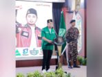 Ketua PW GP Ansor Kalteng, Arjoni saat sambutan