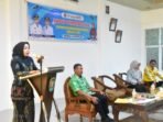 RAPAT - Ketua TP PKK Kabupaten Katingan Sumiati Saiful, ketika menyampaikan sambutan di acara Rapat Koordinasi (Rakor) Tim Pembina Pos Pelayanan Terpadu (Posyandu) tahun 2025 di aula Dinas Kesehatan setempat, Kamis (28/8).