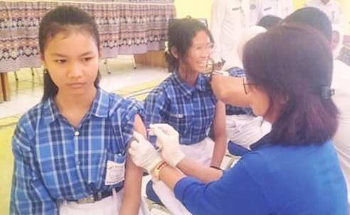 BARITO SELATAN VAKSINASI: Pelaksanaan imunisasi HPV dengan sasaran pelajar SMPN 1 Buntok.