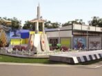 KAPUAS DESAIN: Pemkab Kapuas saat ini Tengah melakukan penataan kawasan lapangan Bukit Ngalangkang. Dalam penataan kawasan ini, Pemkab Kapuas tetap mempertahankan bangunan bersejarah yang ada di lapangan Bukit Ngalangkang.