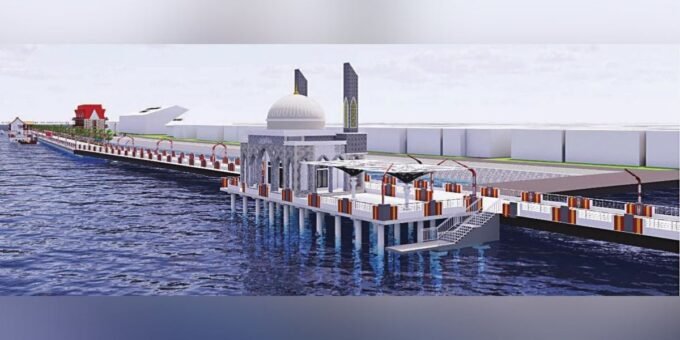 DESAIN: Kawasan tepi sungai Kapuas di Jalan Jenderal Sudirman akan dijadikan kawasan waterfront city