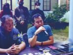 DPRD KOTIM HADIRI: Ketua DPRD Kotim, Rimbun menghadiri konferensi pers pengungkapan kasus narkoba lintas provinsi di kantor BNNK Kotim, Rabu malam (8/10).