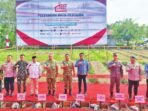 DPRD KOTIM HADIRI : Ketua Komisi II DPRD Kabupaten Kotim, Akhyannor, saat menghadiri peletakan batu pertama pembangunan Koperasi Desa Tahun 2025 yang digelar di Desa Eka Bahurui, Kecamatan Mentawa Baru Ketapang, Jumat (17/10).