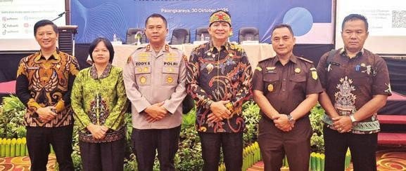 BARITO TIMUR SINERGISME: Bupati Bartim Muhammad Yamin bersama Kapolres dan Kajari saat menghadiri rapat koordinasi di Palangka Raya, beberapa waktu lalu.
