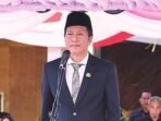 KESAKTIAN PANCASILA: Pemkab Barito Utara memperingati Hari Kesaktian Pancasila Tahun 2025 yang dipimpin langsung oleh Sekda Barito Utara Drs Muhlis, dan dihadiri jajaran forkopimda, DPRD, Sekda, kepala perangkat daerah, instansi vertikal, serta tokoh masyarakat di halaman kantor bupati, Rabu (1/10).
