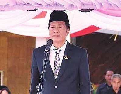 KESAKTIAN PANCASILA: Pemkab Barito Utara memperingati Hari Kesaktian Pancasila Tahun 2025 yang dipimpin langsung oleh Sekda Barito Utara Drs Muhlis, dan dihadiri jajaran forkopimda, DPRD, Sekda, kepala perangkat daerah, instansi vertikal, serta tokoh masyarakat di halaman kantor bupati, Rabu (1/10).