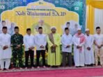 MENGHADIRI: Bupati Barito Selatan Eddy Raya Samsuri didampingi Wakil Bupati Khristianto Yudha menghadiri peringatan Isra Mikraj Nabi Muhammad SAW di Masjid Agung Baiturrahman, Buntok.