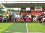 PALANGKARAYA SEMANGAT: Wali Kota Palangka Raya, Fairid Naparin ajak seluruh ASN menjaga kebugaran tubuh, di Lapangan Mini Soccer, Jalan Cempaka, Minggu (15/2).