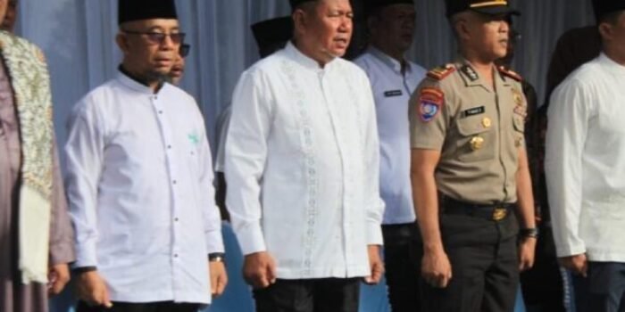 Anggota DPRD Barito Utara, H. Al Hadi menghadiri peresmian Pasar Ramadan 1447 Hijriah di kawasan depan Masjid Raya Shirathal Mustaqym, Muara Teweh, Kamis (19/2).