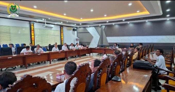 Komisi I DPRD Kapuas saat menggelar RDP terkait persoalan tapal batas wilayah antara Desa Penda Ketapi, Kecamatan Kapuas Barat, dengan Desa Palingkau Sejahtera (SP 3), Kecamatan Kapuas Murung, Rabu (25/3).