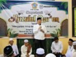 Pj Sekda Kotim, Umar Kaderi, saat memberikan sambutan pada Kegiatan Gema Ramadan yang digelar PWRI Kabupaten Kotim, Jumat (6/3).