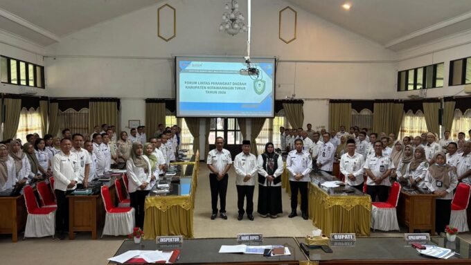 Kotim Forum Lintas perangkat daerah Kabupaten Kotim Tahun 2026 di aula Sei Mentaya Bapperida Kotim, Rabu (11/3).