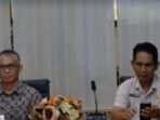 Sekda Lamandau M Irwansyah, saat menggelar rapat kerja sama antara KP2MI dan BP2MI, secara hybrid di Aula Sekretariat Daerah Kabupaten Lamandau, belum lama ini.