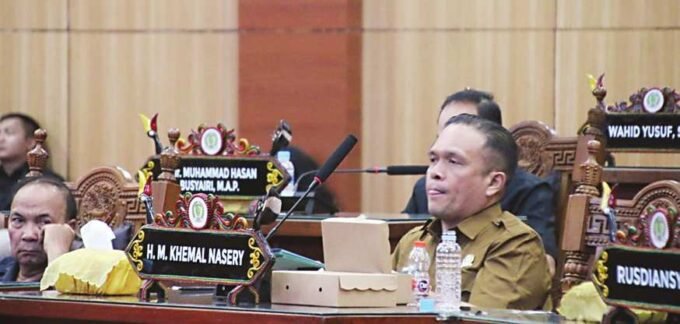 dprd PALANGKA RAYA Anggota DPRD Kota Palangka Raya, Khemal Nasery saat menghadiri rapat paripurna dewan, belum lama ini.