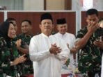 Bupati Seruyan Ahmad Selanorwanda saat menghadiri kegiatan silaturahmi dan buka puasa bersama di Balai Berkah Makodam XII/TB, Selasa (3/3/2026).