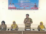 Kadis Koperasi UKM Perindustrian dan Perdagangan Kabupaten Barsel Harminto saat menghadiri kegiatan di aula Bapperida Barsel.