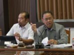 Ketua Komisi III DPRD Kalteng, Sugiyarto (kanan) saat memimpin rapat dengar pendapat bersama mitra kerja dewan, baru-baru ini.