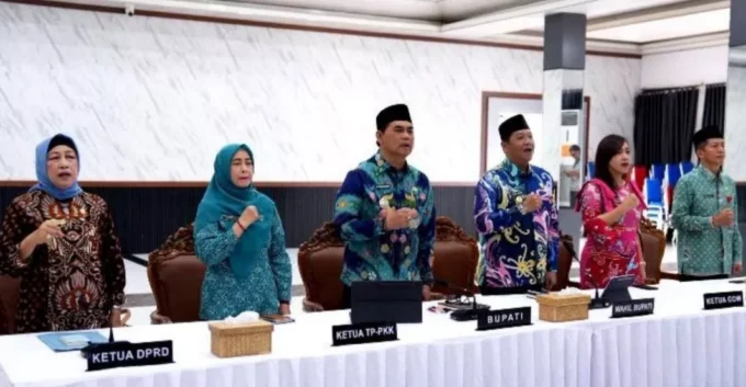 Ketua DPRD Barito Utara Hj Mery Rukaini menghadiri kegiatan Musrenbang RKPD tahun 2027 Kabupaten Barito Utara, di gedung Balai Antang Muara Teweh, Kamis (5/3/2026).
