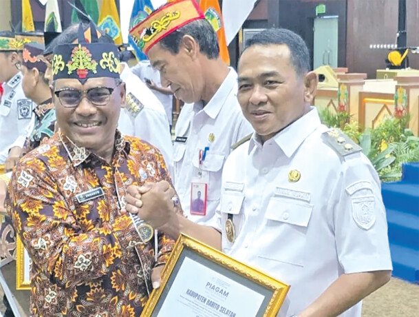 Wakil Bupati Barsel, Khristianto Yudha saat menghadiri Penilaian Kinerja Stunting Kabupaten/Kota se-Kalimantan Tengah Tahun 2026.