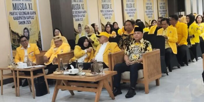 Ketua DPRD Kabupaten Kapuas, Ardiansah, menghadiri Musda XI Partai Golkar Kabupaten Kapuas, Sabtu (23/5).