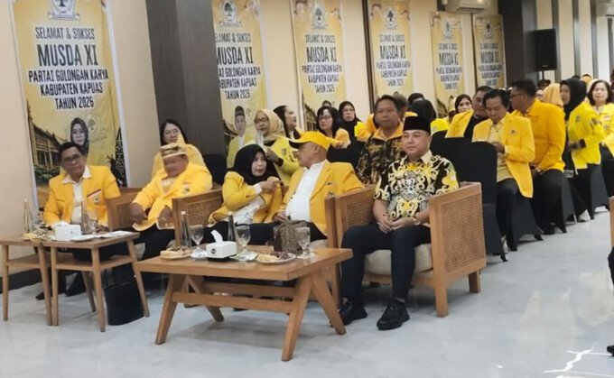 Ketua DPRD Kabupaten Kapuas, Ardiansah, menghadiri Musda XI Partai Golkar Kabupaten Kapuas, Sabtu (23/5).