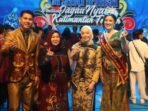 Ketua TP PKK Kota Palangka Raya, Avina Fairid Naparin dan Kepala Disparbudpora Kota Palangka Raya mengapresiasi atas keberhasilan menyabet gelar Wakil I Nyai Kalteng, pada Ajang Jagau Nyai Kalteng 2026, Selasa (19/5)