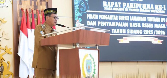 Lamandau Wakil Bupati Lamandau, Abdul Hamid, menghadiri Rapat Paripurna di Gedung DPRD Kabupaten Lamandau, Senin (22/6).