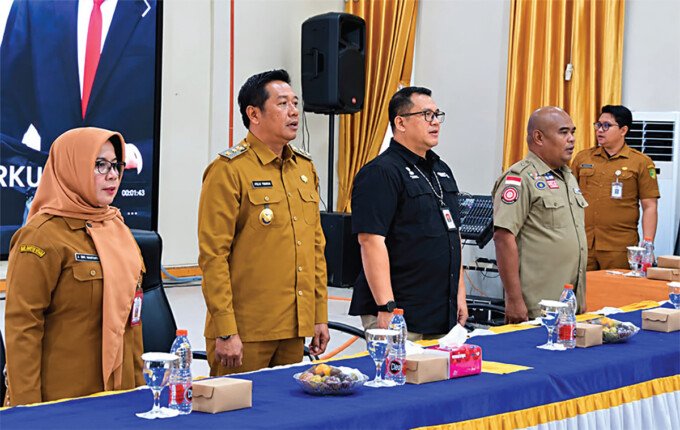 Barito Utara2 Wakil Bupati Barito Utara Felix Sonadie Y Tingan mewakili Bupati Barito Utara pada kegiatan Rekrutmen dan Pelatihan Dasar Relawan Sosial Taruna Siaga Bencana (TAGANA) Tahun 2026 dilaksanakan di Aula Bapperida, Selasa (28/7).
