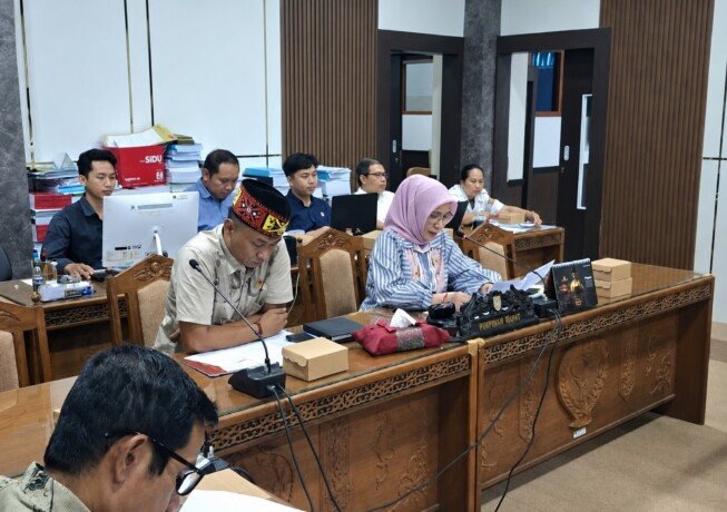 DPRD Kalteng Ketua Komisi II DPRD Kalteng, Siti Nafsiah saat menghadiri rapat di Ruang Rapat DPRD Kalteng, Kamis (16/7).