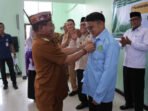 Bupati Kapuas HM Wiyatno memberikan sambutan saat pelepasan mahasiswa KKN, Selasa (28/7).