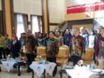 Kotim Bupati Kotim Halikinnor saat menghadiri penandatanganan perjanjian kerja sama jejaring pengampuan kardiovaskular sekaligus pembukaan proctorship INB perdana di RSUD dr Murjani, Jumat (26/6).