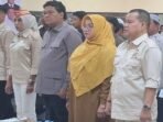 Wakil Bupati Kotim Irawati saat menghadiri acara pelantikan salah satu organisasi di bidang pertanian di Kotim, Selasa (21/7/202).