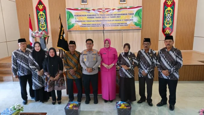 Pengukuhan kepengurusan Persatuan Purnawirawan (PP) Polri Kabupaten Kotawaringin Timur.