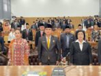 DPRD Gunung Mas2 Ketua DPRD Gunung Mas Binartha memimpin rapat paripurna istimewa mendengarkan pidato kenegaraan Presiden RI, didampingi Wakil Ketua Nomi Aprilia dan dihadiri Wakil Bupati Gunung Mas Efrensia LP Umbing bersama unsur Forkopimda dan kepala PD, Jumat (14/8/2026).