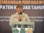 Wakil Bupati Kapuas Dodo membuka Rakerda dan ToT LPPD Kabupaten Kapuas di Aula LPPD, Jumat (31/7).